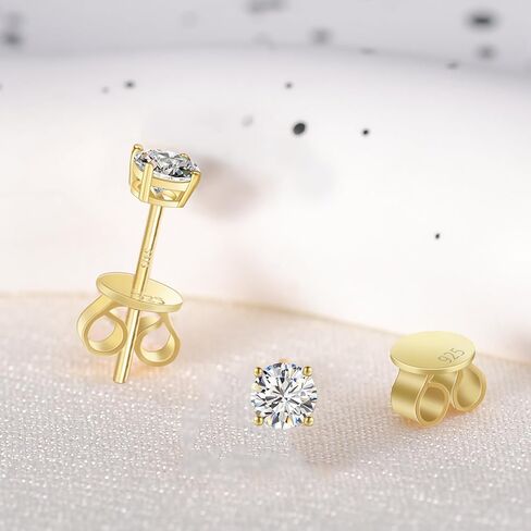 Moissanite Stud Earrings 2.0CT D Color,GRA 925 Sterling Silver Earrings for Men 18K White Gold Plating Earrings for Women,wedding earrings in Kuwait