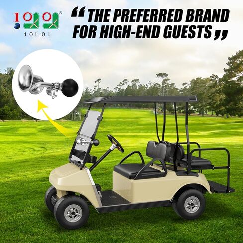 قرن بوق كروم كلاسيكي، قرن هوائي حلزوني لعربة الغولف Yamaha EZGO للنادي، القارب، الدراجة، الدراجات النارية، RV، الشاحنة in Kuwait