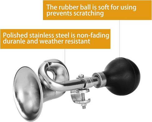 قرن بوق كروم كلاسيكي، قرن هوائي حلزوني لعربة الغولف Yamaha EZGO للنادي، القارب، الدراجة، الدراجات النارية، RV، الشاحنة in Kuwait