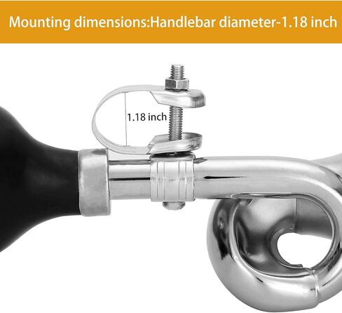 قرن بوق كروم كلاسيكي، قرن هوائي حلزوني لعربة الغولف Yamaha EZGO للنادي، القارب، الدراجة، الدراجات النارية، RV، الشاحنة in Kuwait