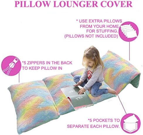 غطاء أريكة على الأرض يتوهج في الظلام - مثالي لألعاب الوسائد أو في حفلات النوم أو حفلات النوم، بساط النوم المحمول مناسب للسفر طوال الليل ولعب القيلولة (رمادي) in Kuwait