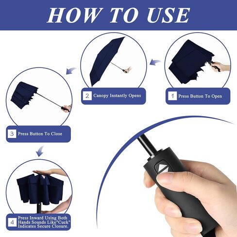 Umbrellas for Outdoor Sun & Rain，Travel Portable Parasol Automatic Windproof Umbrellas，Heavy Duty 12 Ribs Auto Open & Close Collapsible Umbrellas for Women and Men in Saudi Arabia