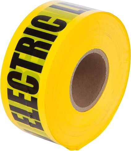 Morris Products Underground Electrical Caution Tape – 3-inch Width – Detectable from 12-18 Inch Depths – Red – Printed With Caution Buried Electric Line Below – 1,000 ft. Length in Saudi Arabia