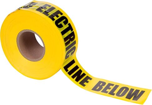Morris Products Underground Electrical Caution Tape – 3-inch Width – Detectable from 12-18 Inch Depths – Red – Printed With Caution Buried Electric Line Below – 1,000 ft. Length in Saudi Arabia