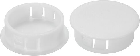 PATIKIL 28mm (1.1") Plastic Hole Plugs, 20Pcs Flush Type Round Hole Plugs Cover Snap in Locking Hole Tube for Table Kitchen Cabinet Furniture, Black in Saudi Arabia