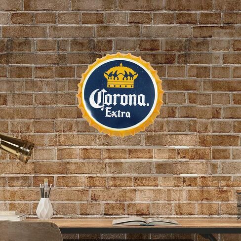 كورونا اضافية الزخرفية أغطية زجاجات معدن القصدير علامات مقهى البيرة زخارف للحانات بلات 13.8 "بوصة جدار الفن اللوحة خمر ديكور المنزل in Kuwait