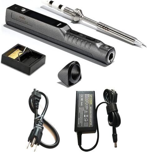 مجموعة محطة لحام الحديد TS101 الأصلية تمت ترقيتها من TS100 DC 65W PD 45W قوة قابلة للبرمجة قلم لحام كهربائي صغير محمول مع B2 طرف لحام كابل USB من النوع C in Saudi Arabia