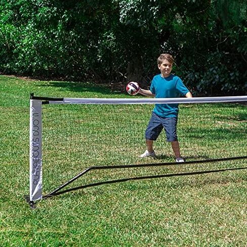 2 Pickleball Nets in 1 – PLAYABOUTS Duo – Set up 22 ft Regulation Size or 11 ft Half Court – Versatile Portable Pickleball Net System for Indoor/Outdoor Pickle Ball Games on Court, Driveway, Backyard in Saudi Arabia