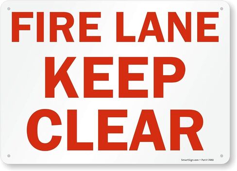 SmartSign-S-1644-AL-14 لافتة "Fire Lane - Keep Clear" | ألومنيوم مقاس 10 × 14 بوصة in Saudi Arabia