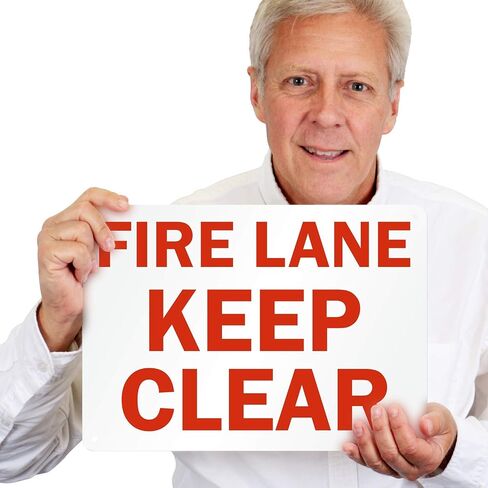 SmartSign-S-1644-AL-14 لافتة "Fire Lane - Keep Clear" | ألومنيوم مقاس 10 × 14 بوصة in Saudi Arabia