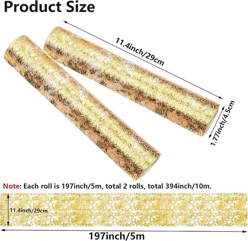 Gold Table Runner 11"x216"/18ft Glitter Metallic Thin Mesh Table Cloth Sparkle Table Runner Table Centerpiece Decoration for Event Party,Wedding,Bridal Shower,Birthday Party(108''/roll) in Saudi Arabia
