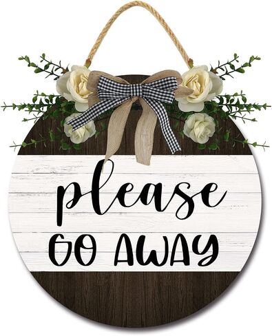 Go Away Go On Now Git Unwelcome Signs for Front Door Porch Farmhouse Wood Rustic Door Hanger Sign for Home Decoration Wall Decor Outdoor Indoor in Saudi Arabia