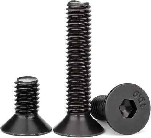 M4-0.7 × 14 مم براغي برأس مسطح، سبيكة فولاذية درجة 10.9، DIN 7991، أكسيد أسود، محرك ألين سداسي، محرك مقبس سداسي، خيط كامل 100 قطعة in Saudi Arabia