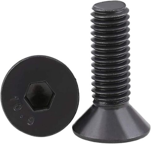 M4-0.7 × 14 مم براغي برأس مسطح، سبيكة فولاذية درجة 10.9، DIN 7991، أكسيد أسود، محرك ألين سداسي، محرك مقبس سداسي، خيط كامل 100 قطعة in Saudi Arabia