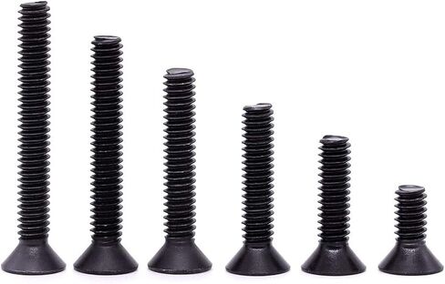 M4-0.7 × 14 مم براغي برأس مسطح، سبيكة فولاذية درجة 10.9، DIN 7991، أكسيد أسود، محرك ألين سداسي، محرك مقبس سداسي، خيط كامل 100 قطعة in Saudi Arabia