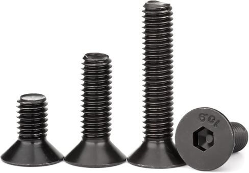 M4-0.7 × 14 مم براغي برأس مسطح، سبيكة فولاذية درجة 10.9، DIN 7991، أكسيد أسود، محرك ألين سداسي، محرك مقبس سداسي، خيط كامل 100 قطعة in Saudi Arabia