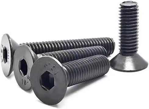M4-0.7 × 14 مم براغي برأس مسطح، سبيكة فولاذية درجة 10.9، DIN 7991، أكسيد أسود، محرك ألين سداسي، محرك مقبس سداسي، خيط كامل 100 قطعة in Saudi Arabia