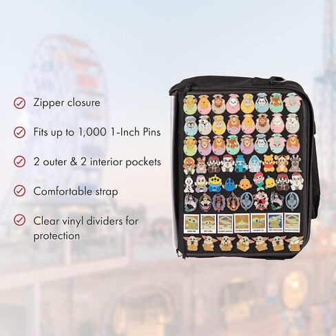 PinFolio Pro Pin Display Bag, Large Sports & Disney Pin Book Designed for Storage & Easy Trading Up to 1,000 1-Inch Enamel Pins (Blue) in Saudi Arabia