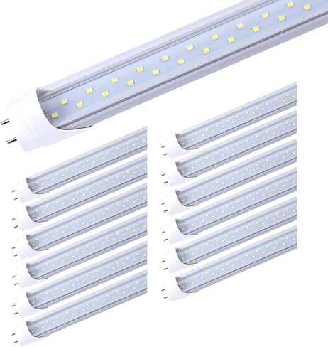 TRLIFE 4FT LED Light Bulbs, T8 4FT LED Tube Lights 28W 6000K Cool White, 3360 Lumens Dual Row LEDs Replacement for 4FT Fluorescent Fixture, Clear Cover, Ballast Removal, Dual-end Powered(4 Pack) in Saudi Arabia