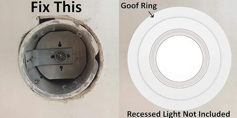 6 Pack Matte White Goof Trim Ring for 10" Inch Recessed Can Lighting Down Light, Outer Diameter 10 Inches, Inner Diameter 6.2 Inches in Saudi Arabia