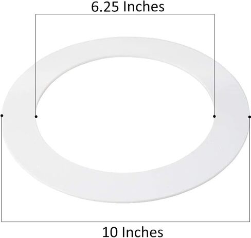 6 Pack Matte White Goof Trim Ring for 10" Inch Recessed Can Lighting Down Light, Outer Diameter 10 Inches, Inner Diameter 6.2 Inches in Saudi Arabia