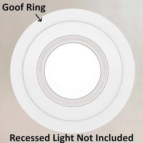 6 Pack Matte White Goof Trim Ring for 10" Inch Recessed Can Lighting Down Light, Outer Diameter 10 Inches, Inner Diameter 6.2 Inches in Saudi Arabia