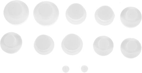 12 قطعة من سدادات الملح والفلفل شاكر البلاستيك الشفاف الملح شاكر المكونات استبدال واضح غطاء نهاية مستديرة الفلين للزجاجات الأواني S2.7 S8 S9 S12 S12.5 S13.5 in Kuwait