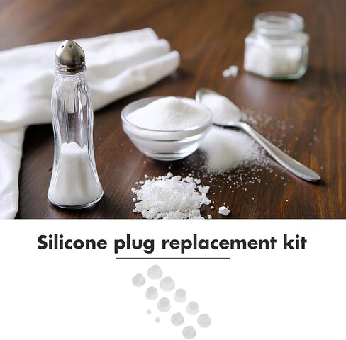 12 قطعة من سدادات الملح والفلفل شاكر البلاستيك الشفاف الملح شاكر المكونات استبدال واضح غطاء نهاية مستديرة الفلين للزجاجات الأواني S2.7 S8 S9 S12 S12.5 S13.5 in Kuwait