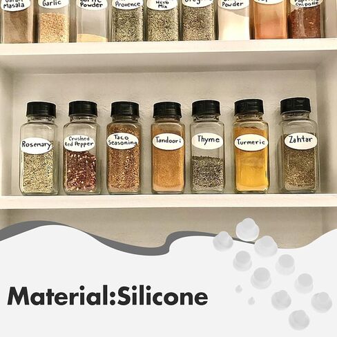 12 قطعة من سدادات الملح والفلفل شاكر البلاستيك الشفاف الملح شاكر المكونات استبدال واضح غطاء نهاية مستديرة الفلين للزجاجات الأواني S2.7 S8 S9 S12 S12.5 S13.5 in Kuwait