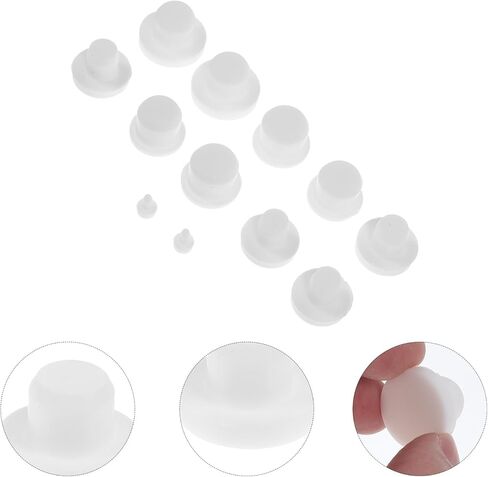 12 قطعة من سدادات الملح والفلفل شاكر البلاستيك الشفاف الملح شاكر المكونات استبدال واضح غطاء نهاية مستديرة الفلين للزجاجات الأواني S2.7 S8 S9 S12 S12.5 S13.5 in Kuwait