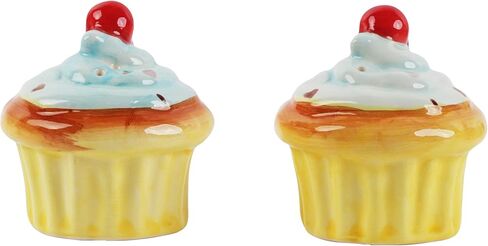 Ceramic Cupcakes Salt and Pepper Shaker Set - Novelty Salt Pepper Shakers in Saudi Arabia