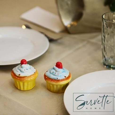 Ceramic Cupcakes Salt and Pepper Shaker Set - Novelty Salt Pepper Shakers in Saudi Arabia