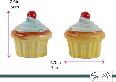 Ceramic Cupcakes Salt and Pepper Shaker Set - Novelty Salt Pepper Shakers in Saudi Arabia