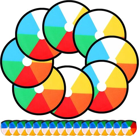 24 Pieces Foldable Flying Disc Fans Set Beach Flying Disc for Party Creative Gift Colorful Pocket Folding Toy Summer Outdoor Activity Game in Saudi Arabia