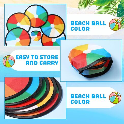 24 Pieces Foldable Flying Disc Fans Set Beach Flying Disc for Party Creative Gift Colorful Pocket Folding Toy Summer Outdoor Activity Game in Saudi Arabia