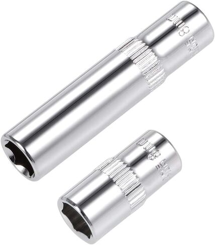 uxcell 1/4-Inch Drive by 4mm Deep and Shallow Socket Set of 2 Pcs, Cr-V, 6-Point, Metric in Saudi Arabia