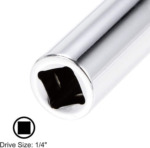 uxcell 1/4-Inch Drive by 4mm Deep and Shallow Socket Set of 2 Pcs, Cr-V, 6-Point, Metric in Saudi Arabia