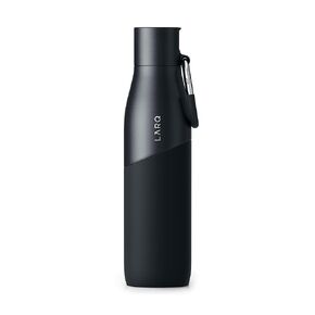 LARQ Bottle Movement Filtered - Lightweight Non-Insulated Stainless Steel Water Bottle BPA Free with Nano Zero Technology and Long-Lasting Filters, Black/Onyx, 24oz