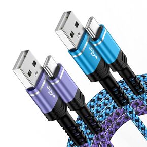 Samsung A15 5G Charger Cable Fast Charging Cord 6FT 2 Pack 3.1A Type A to USB C Android Phone Power Cord for Samsung Galaxy A35 A55 S24 Ultra S23 FE A25 A14 A54 A13 S22 S21 iPhone 15 Pro Max Plus 15