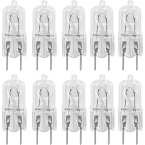 10 Pack-G8 35 Watt Halogen Light Bulbs I NO HARMFUL BLUE LIGHT I JCD Type 110v 130v 35W T4 G8 Under Cabinet Puck Lamp Undercabinet Microwave Oven Stove Top Kitchen Appliance Lighting Bi Pin Clear Lens