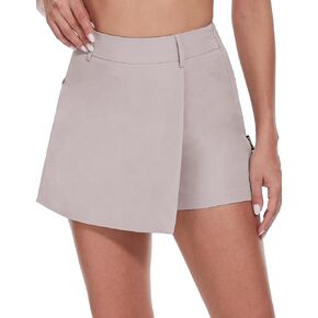 Soneven 15" Golf Shorts for Women with 2 Pockets High Waisted Athletic Skorts for Tennis Running