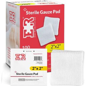 Ever Ready First Aid Sterile Gauze Pads 3"x3" - 100 Count