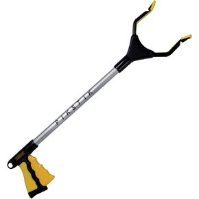 Pro P201, Aluminum Reacher, Wide 5.5" Jaw, 360° Rotating Jaw, Durable and Rust-Proof, Unique Handle and Trigger, 1 Year Warranty, 20", Yellow in Saudi Arabia