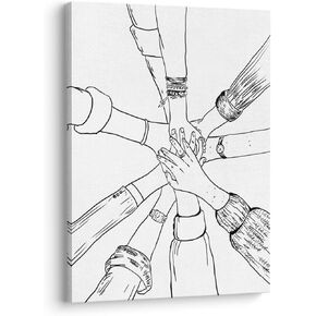 XWELLDAN Team Teamwork Wall Art for Office Decor, Office Artwork Wall Decor, Office Wall Decor, 11x14, Framed