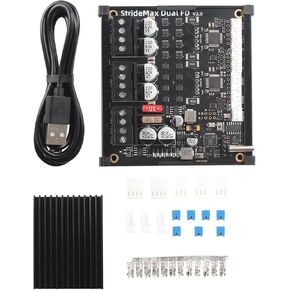 FYSETC 3D Printer Controller - StrideMax Dual FD Motherboard - TMC5160 Stepper Motor Driver Board: Easy Connect Fan Thermistor RGB Light Based RP2040 Support RRF Klippe CAN USB interface for VoronVz