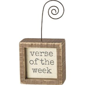 Primitives by Kathy 38511 Inset Photo Holder Block, 3x3, Verse of The Week