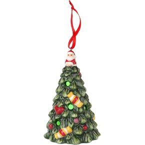 Spode Christmas Tree Collection Tree Ornament| LED Hanging Ornament| Holiday Home Décor| Tree Decoration Ornament| Measures 2.3 x 3.5 inch| Multicolor Lights