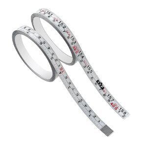 2 Packs 1/2-Inch Self-Adhesive Measuring Tape, 158 Inch or 400cm peel and stick Tape Measure, Imperial and Metric Scales, Left-Right Reading Ruler Tape for Workbench, Table Saw, Drafting Table, White