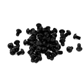 uxcell M5x20mm 10.9 Alloy Steel Button Head Hex Socket Cap Screw Bolt Black 50pcs