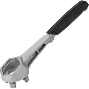 DURATECH Aluminum Drum Wrench, 3-in-1 Bung Wrench, Barrel Opener Tool for Opening 10 15 20 30 55 Gallon Drum, Fits 2" and 3/4" Plastic Bung Cap